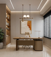 Refined Modern Office Design with Warm Elegance