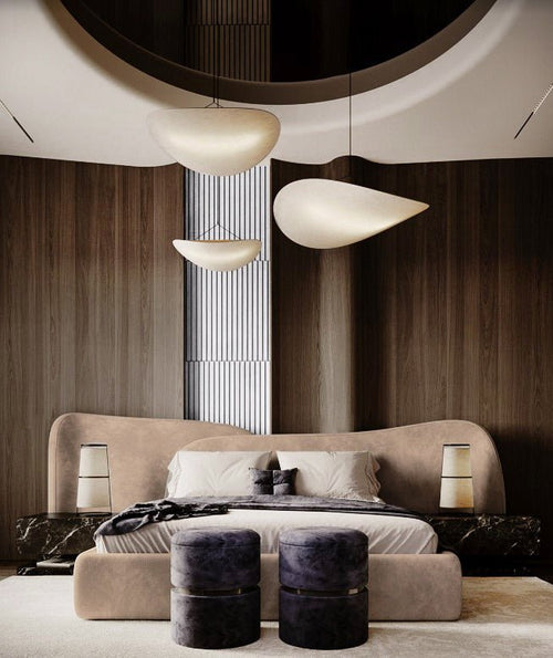 Sculptural Serenity in a Modern Luxury Bedroom