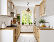Scandinavian Farmhouse Minimal Parallel Kitchen