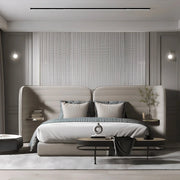 Modern Minimalist Kids Room with Sculptural Headboard
