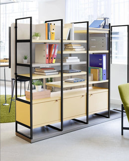 Contemporary Open-Frame Office Storage Unit