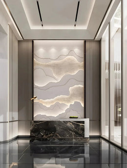 Modern Artistic Reception Wall Design