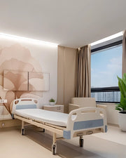 Tranquil & Elegant Patient Room with Botanical Accent Wall