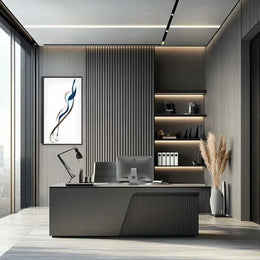 Sleek Minimalist Office Interior & Home Office Interior