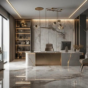 Marble Home Office Interior