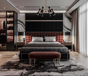 Moody Luxe: Quilted Elegance Bedroom Design