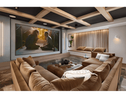Contemporary Luxe Home Theatre with Lounge-Style Comfort
