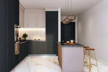 Transitional Elegance Island Kitchen with Contemporary Accents