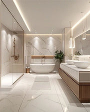 Serenity in Marble: A Luxe Modern Bathroom Sanctuary
