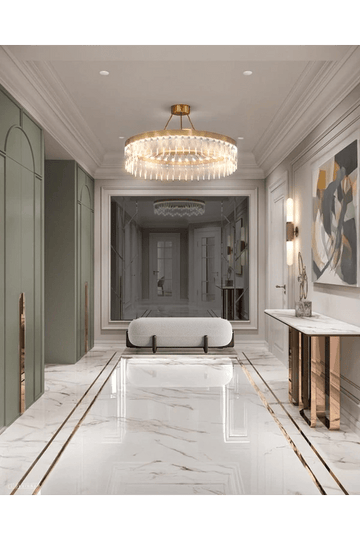 Modern Elegant Foyer with Rose Gold Accents