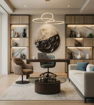 Contemporary Artistic Office with Luxurious Design and Elegant Details