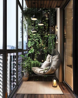 Sky Garden Balcony Retreat with Hanging Lounger