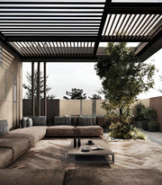 Minimalist Zen Rooftop with Earthy Tones and Natural Harmony