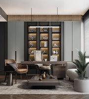 Sophisticated Modern Office Design with Ambient Luxury