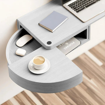 Wall-Mounted L-Shaped Slide- Out Workstation