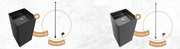 Square Standing Wash Basin with Faucet (Sensor Control)