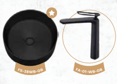 Round Wash Basin with Faucet (Table Top)