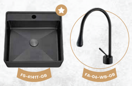Square Wash Basin with Faucet