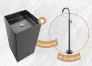 Square Standing Wash Basin with Faucet (Table Top)