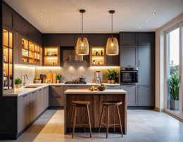 L-Shaped Kitchen with Island
