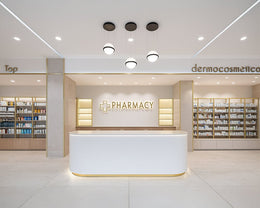 Luxury Concept Pharmacy – Elegant, Minimalist, and Sophisticated Healthcare Space