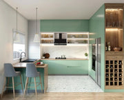 L-Shaped Kitchen with Breakfast Counter