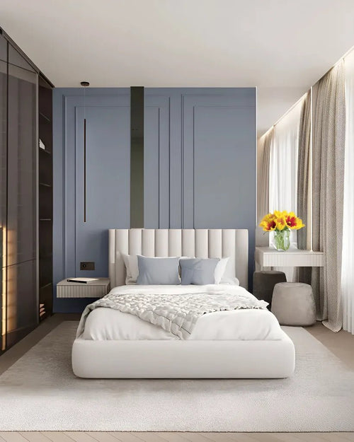 Contemporary Luxe Guest Bedroom with Soft Pastel Elegance