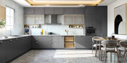 U-Shaped Kitchen with Tall Unit & Built-in Dining Area