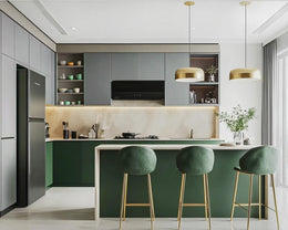 L-Shaped Kitchen with Breakfast Island