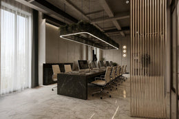 Modern Executive Conference Room with Sleek Marble Table