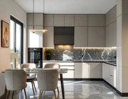 L-Shaped Kitchen with Integrated Dining Zone