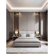 Premium Contemporary Guest Bedroom Design with Luxe Minimalism and Ambient Lighting