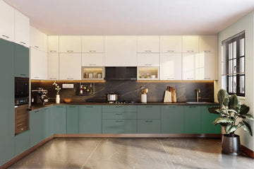 L-Shaped Kitchen with Full-Height Storage