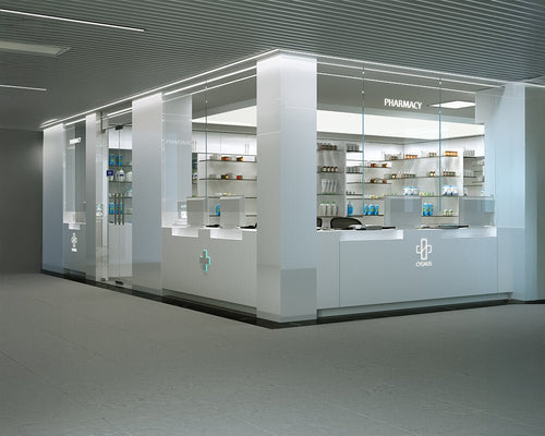 Modern Minimalist Pharmacy – A Clean and Sophisticated Medical Space