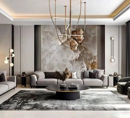 Ultra-Luxury Backlit Onyx-Inspired Feature Wall for Living Rooms