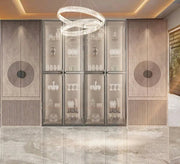 Japandi-Inspired Contemporary Wardrobe -Textured Display Center