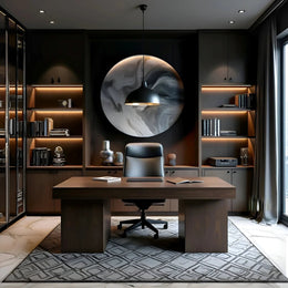Dark-Toned Office Space & Home Office Interior