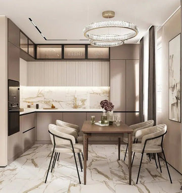 L-Shaped Kitchen with Attached Dining