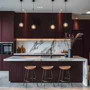 Velvet Merlot & Calacatta Luxe Island Kitchen