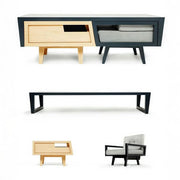 Modular Sofa Console with Bench, Accent Chair & Storage