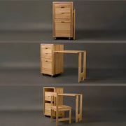 Folding Mobile Workstation with Hidden Chair & Table