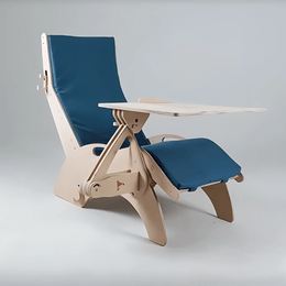 Reclining Work Chair with Integrated Folding Desk
