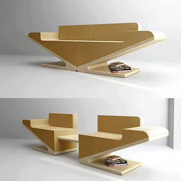 Futuristic Modular Sofa with Integrated Storage