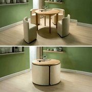 Circular 4-Seater Dining Set with Concealed Seating