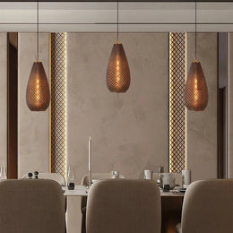 Multi Tasker (Smokey Grey) Textured Glass Pendant Light