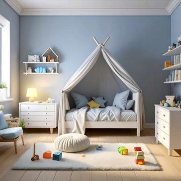Cool and clean powder blue color paint