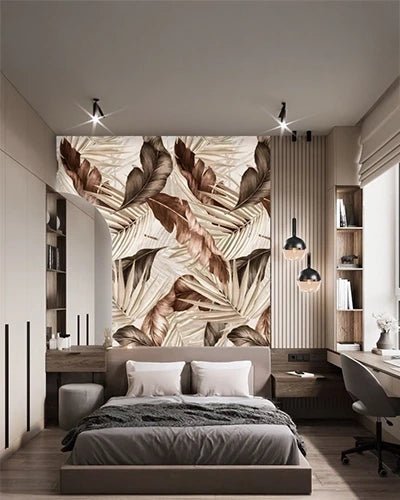 Earth-Toned Tropical Bedroom
