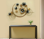 Gajraj Leaf Iron Multicolour Metal Wall Art