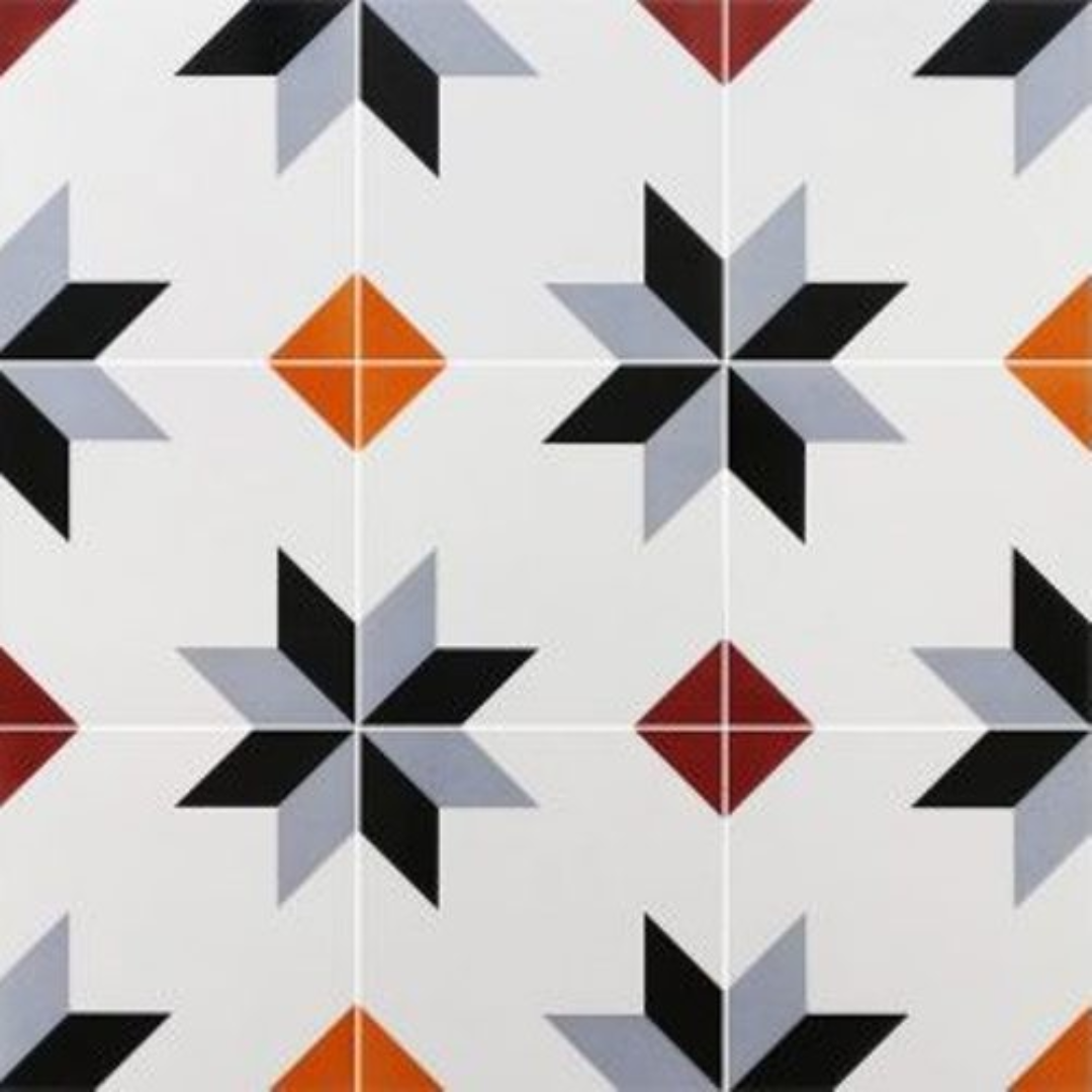Orange Blossom Printed Tile